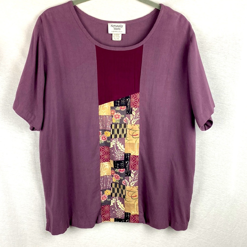 Pretty Asian women’s top size Large Naturally Yours